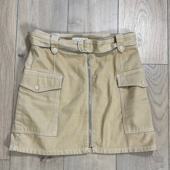 Tan Skirt with Pockets - Picture 1 of 10